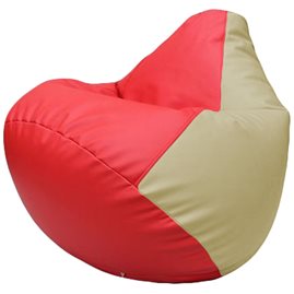 Кресло-мешок Груша Г2.3-0910 красный, светло-бежевый