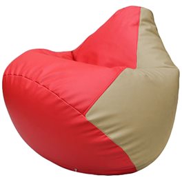 Кресло-мешок Груша Г2.3-0912 красный, бежевый
