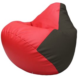 Кресло-мешок Груша Г2.3-0916 красный, чёрный