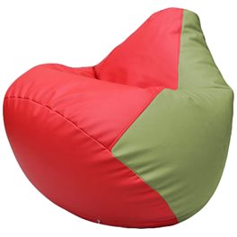 Кресло-мешок Груша Г2.3-0919 красный, оливковый