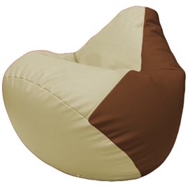 Кресло-мешок Груша Г2.3-1007 светло-бежевый, коричневый