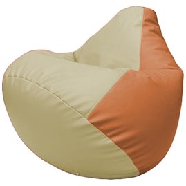 Кресло-мешок Груша Г2.3-1020 светло-бежевый, оранжевый