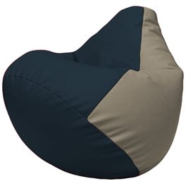 Кресло-мешок Груша Г2.3-1502 синий, светло-серый