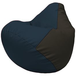 Кресло-мешок Груша Г2.3-1516 синий, чёрный