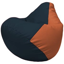 Кресло-мешок Груша Г2.3-1523 синий, оранжевый