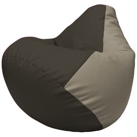 Кресло-мешок Груша Г2.3-1602 чёрный, светло-серый