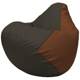 Кресло-мешок Груша Г2.3-1607 чёрный, коричневый