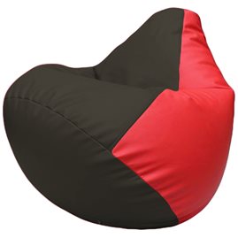 Кресло-мешок Груша Г2.3-1609 чёрный, красный