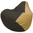 Кресло-мешок Груша Г2.3-1613 чёрный, бежевый