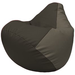 Кресло-мешок Груша Г2.3-1617 чёрный, серый