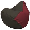 Кресло-мешок Груша Г2.3-1621 чёрный, бордовый