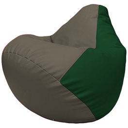 Кресло-мешок Груша Г2.3-1701 серый, зелёный