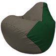Кресло-мешок Груша Г2.3-1701 серый, зелёный