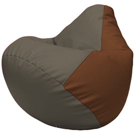 Кресло-мешок Груша Г2.3-1707 серый, коричневый