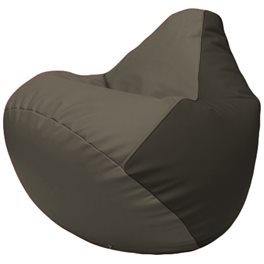 Кресло-мешок Груша Г2.3-1716 серый, чёрный