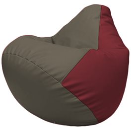 Кресло-мешок Груша Г2.3-1721 серый, бордовый