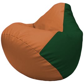 Кресло-мешок Груша Г2.3-2001 оранжевый, зелёный