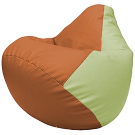 Кресло-мешок Груша Г2.3-2004 оранжевый, светло-салатовый