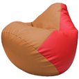 Кресло-мешок Груша Г2.3-2009 оранжевый, красный