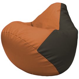 Кресло-мешок Груша Г2.3-2016 оранжевый, чёрный