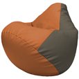 Кресло-мешок Груша Г2.3-2017 оранжевый, серый