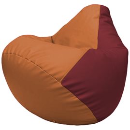 Кресло-мешок Груша Г2.3-2021 оранжевый, бордовый