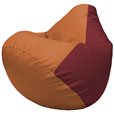 Кресло-мешок Груша Г2.3-2021 оранжевый, бордовый