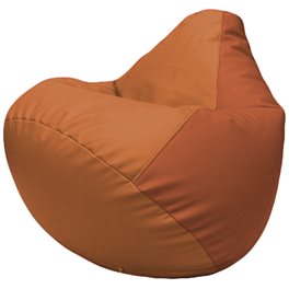 Кресло-мешок Груша Г2.3-2023 оранжевый, тёмно-оранжевый