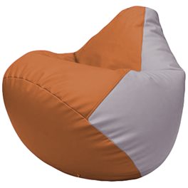 Кресло-мешок Груша Г2.3-2025 оранжевый, сиреневый