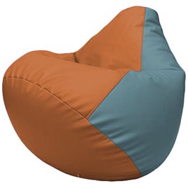 Кресло-мешок Груша Г2.3-2036 оранжевый, голубой