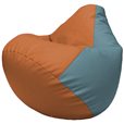 Кресло-мешок Груша Г2.3-2036 оранжевый, голубой