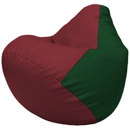 Кресло-мешок Груша Г2.3-2101 бордовый, зелёный