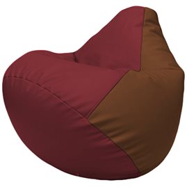Кресло-мешок Груша Г2.3-2107 бордовый, коричневый