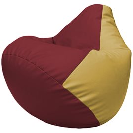 Кресло-мешок Груша Г2.3-2108 бордовый, охра