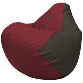 Кресло-мешок Груша Г2.3-2116 бордовый, чёрный