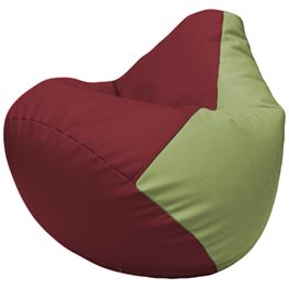Кресло-мешок Груша Г2.3-2119 бордовый, оливковый