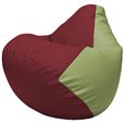 Кресло-мешок Груша Г2.3-2119 бордовый, оливковый