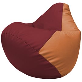 Кресло-мешок Груша Г2.3-2120 бордовый, оранжевый