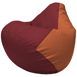 Кресло-мешок Груша Г2.3-2123 бордовый, оранжевый