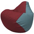 Кресло-мешок Груша Г2.3-2136 бордовый, голубой