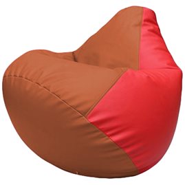 Кресло-мешок Груша Г2.3-2309 оранжевый, красный