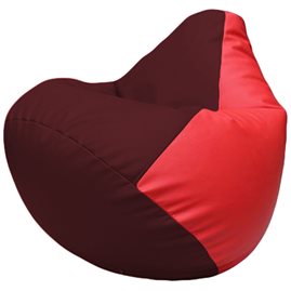 Кресло-мешок Груша Г2.3-3209 бордовый, красный