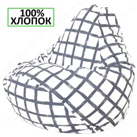 Бескаркасное кресло-мешок Груша Клетка