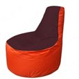 Живое кресло-мешокТрон Т1.1-0105(бордовый-оранжевый)