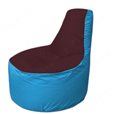 Живое кресло-мешокТрон Т1.1-0113(бордовый-голубой)