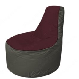 Живое кресло-мешокТрон Т1.1-0122(бордовый-серый)