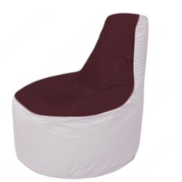 Живое кресло-мешокТрон Т1.1-0125(бордовый-белый)