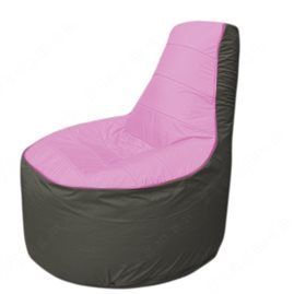 Живое кресло-мешокТрон Т1.1-0323(розовый-тем.серый)
