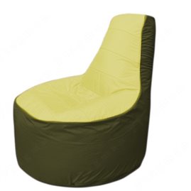 Живое кресло-мешокТрон Т1.1-0611(желтый-тем.оливковый)