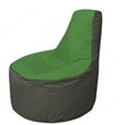 Живое кресло-мешокТрон Т1.1-0823(зеленый-тем.серый)